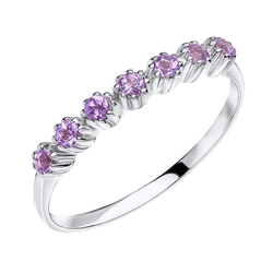 Laura Ashley zilveren ring Light Amethyst