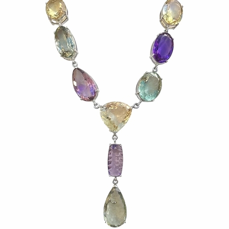 Prachtige halsketting met edelstenen