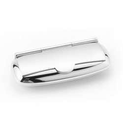 Zilveren doosje glad 3,5x1,5 cm
