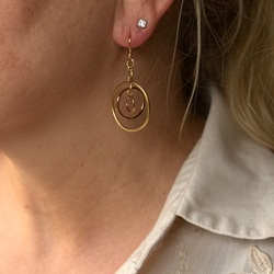 Verguld zilveren oorbellen bicolor MY iMenso dancing 27-1143