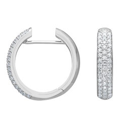 Heide Heinzendorff zilveren oorringen Clara zirkonia