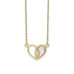 Elements 9 karaat collier met parelmoer hart