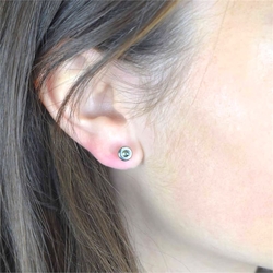 BOCCIA Titanium oorstekers groen toermalijn 05053-02