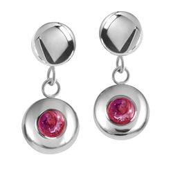 BOCCIA Titanium oorbellen roze toermalijn 05051-03