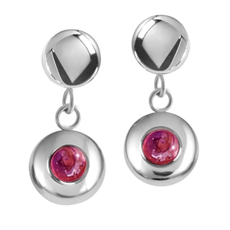 BOCCIA Titanium oorbellen roze toermalijn 05051-03