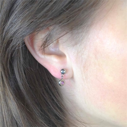 BOCCIA Titanium oorbellen roze toermalijn 05051-03