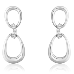 Georg Jensen oorbellen Offspring diamant