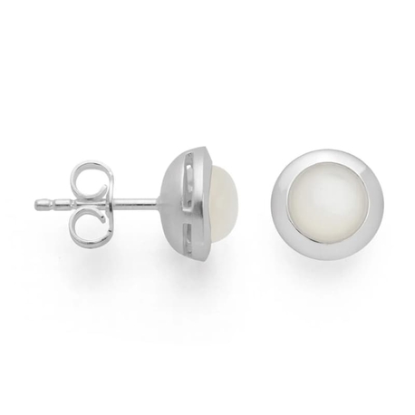 Bastian Inverun zilveren oorstekers maansteen 1.63ct