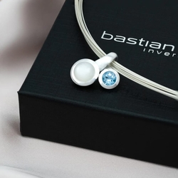 Bastian Inverun Moon Touch zilveren hanger topaas en maansteen