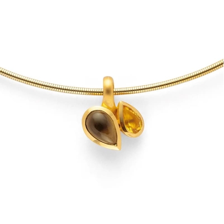 Bastian Inverun verguld zilveren hanger Sparkling Leaves