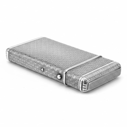 Antieke zilveren sigarenkoker met lucifervak anno 1847