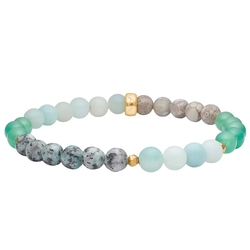 Heide Heinzendorff armband aventurijn, jasper en amazoniet