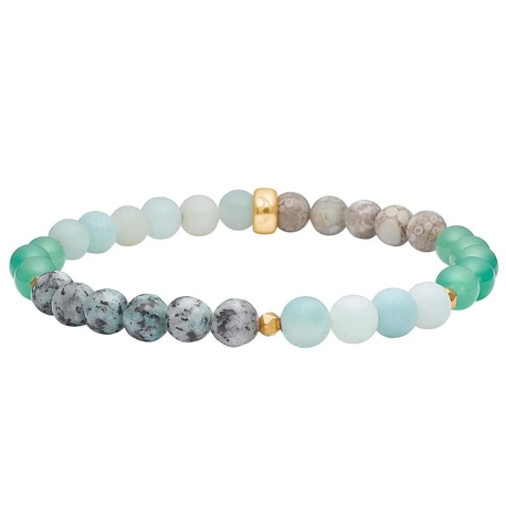 Heide Heinzendorff armband aventurijn, jasper en amazoniet