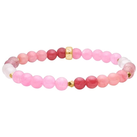 Heide Heinzendorff armband rozenkwarts, kersenkwarts en sponskwarts