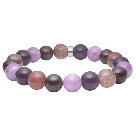Heide Heinzendorff armband amethist, kersenkwarts, sponskwart en granaat
