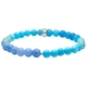 Heide Heinzendorff armband blauw spons kwarts, howliet en hematiet