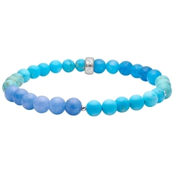 Heide Heinzendorff armband blauw spons kwarts, howliet en hematiet