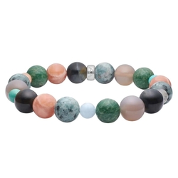 Heide Heinzendorff armband grijs kwarts en zoetwaterparels