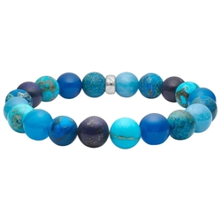 Heide Heinzendorff armband spons kwarts, blauw agaat, lapis en howliet