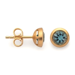 Bastian Inverun Mellow verguld zilveren oorstekers topaas 1.16ct