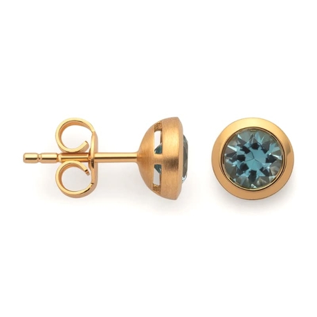 Bastian Inverun Mellow verguld zilveren oorstekers topaas 1.16ct