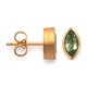 Bastian Inverun verguld zilveren oorstekers groen amethist 48470