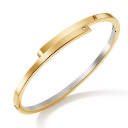 BOCCIA Titanium vergulde spangarmband met diamantje 03041-06