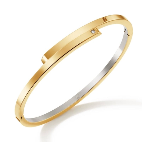 BOCCIA Titanium vergulde spangarmband met diamantje 03041-06