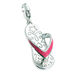 Zinzi zilveren bedel slipper roze Ch278