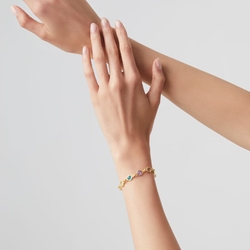 Giovanni Raspini verguld zilveren armband Loop