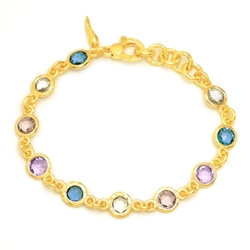 Giovanni Raspini verguld zilveren armband Loop