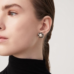 Giovanni Raspini zilveren oorstekers Blossom