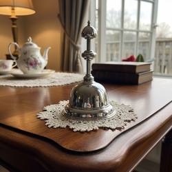 Zilveren tafelbel 1872 met de originele binnenbel