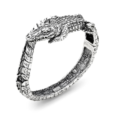 Giovanni Raspini zilveren armband Krokodil