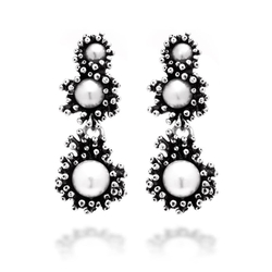 Giovanni Raspini zilveren oorbellen Anemone