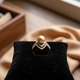 Vintage gouden ring met Zuidzeeparel en diamanten