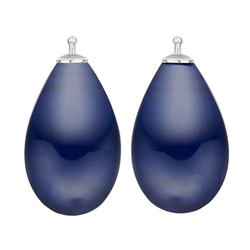 Heide Heinzendorff donker blauwe aanhangers E43 zilver stokje