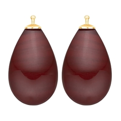 Heide Heinzendorff bruine aanhangers E43 zilver stokje