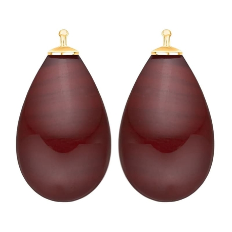 Heide Heinzendorff bruine aanhangers E43 verguld stokje