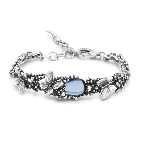 Giovanni Raspini zilveren armband Blue Butterfly