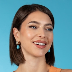 Heide Heinzendorff vergulde Lena creolen kristal