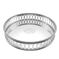 Zilveren flessenbak uit 1917 van Begeer met huwelijkswapen