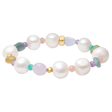 Heide Heinzendorff armband apetiet, peridot, amethist, zonnesteen en amazoniet