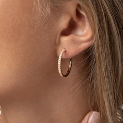 Sif Jakobs rosé creolen Ellera grande zirkonia