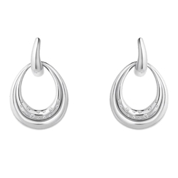 Georg Jensen oorbellen Offspring Medium diamantjes