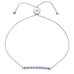 Laura Ashley zilveren armbandje Alford Meadow Light Amethyst