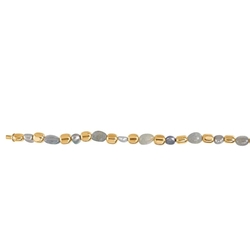 Heide Heinzendorff snoer labradoriet, zoetwaterparels en hematiet