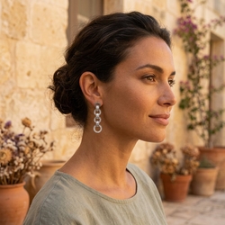 Zilver oorhangers cirkels GL Timeless 