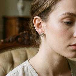 Zilveren oorbellen groen vensteremaille GL Timeless 