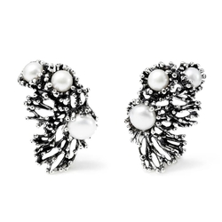 Giovanni Raspini zilveren Anemone oorbellen